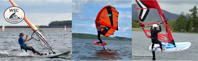 Windsurf and wing foil action montage photos banner